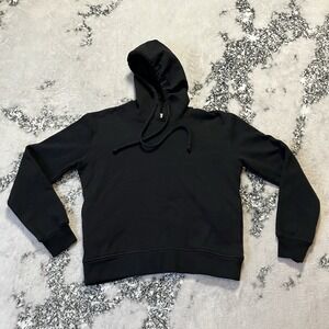 Socialite Sweatshirt Womens Size XS Black Hooded Pullover Crop Basic Minimalist
